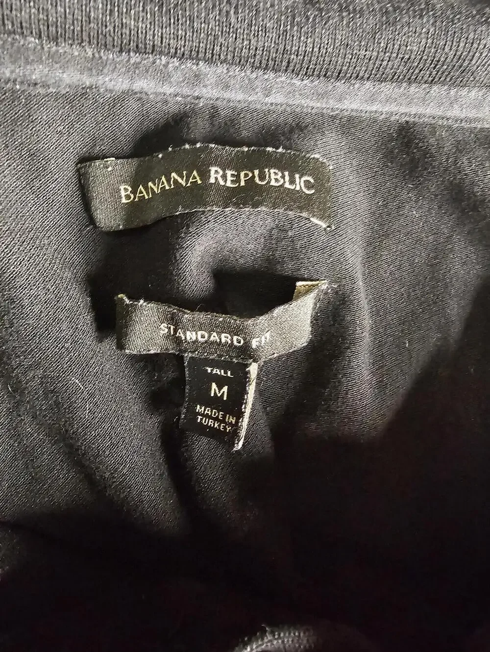 Banana Republic Black Polo Shirt Standard Fit Medium